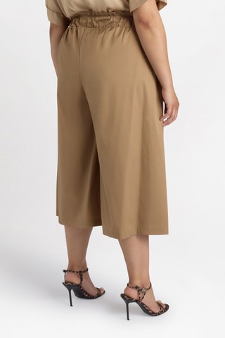 Pantalon 7/8 taille haute - Marron clair - Beige