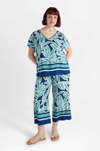 Pantalon palazzo - Bleu