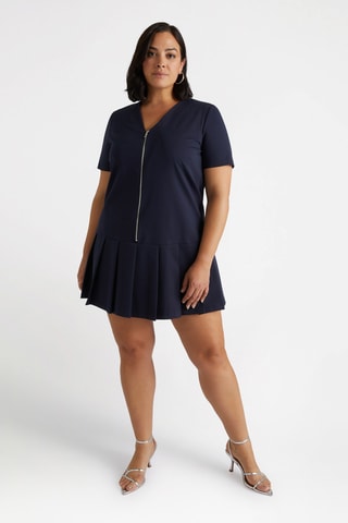 Robe taille basse - Bleu