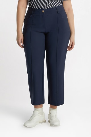 Pantalon flare 7/8 taille haute - Bleu