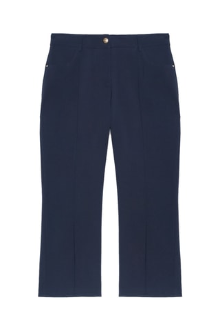 Pantalon flare 7/8 taille haute - Bleu