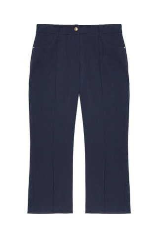 Pantalon flare 7/8 taille haute - Bleu