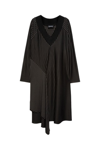 Robe trapèze - Blanc et noir