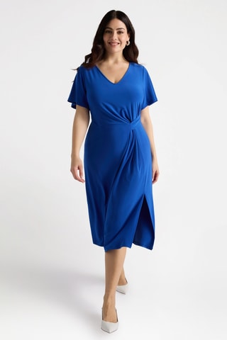 Robe midi - Bleu