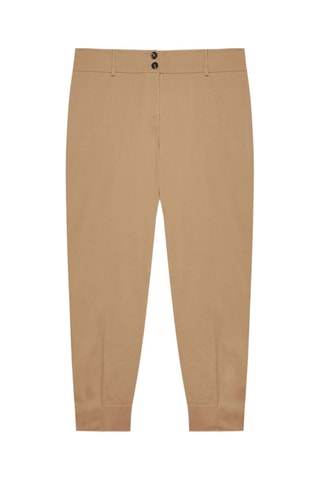 Pantalon droit 7/8 taille haute - Beige