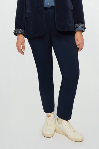 Pantalon taille haute - Bleu marine - Bleu