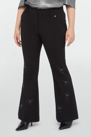 Pantalon flare taille haute - Noir - Noir