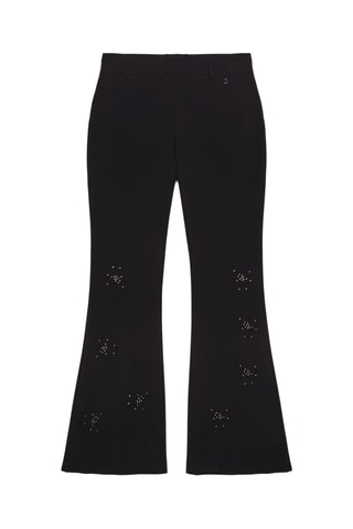 Pantalon flare taille haute - Noir - Noir