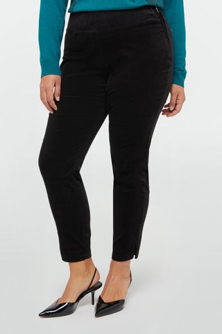 Pantalon en velours taille haute - Noir - Noir