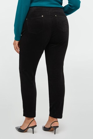 Pantalon en velours taille haute - Noir - Noir