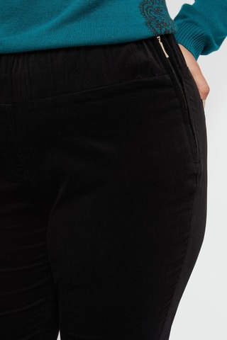 Pantalon en velours taille haute - Noir - Noir