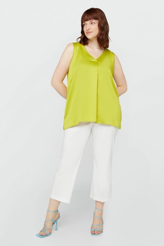 Pantalon flare 7/8 taille haute - Blanc - Blanc