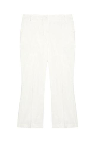 Pantalon flare 7/8 taille haute - Blanc - Blanc