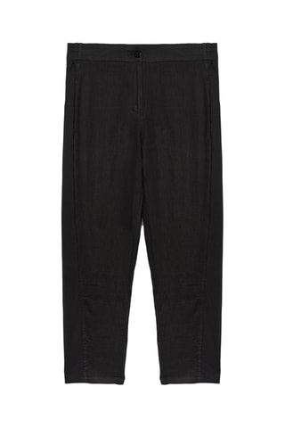 Pantalon droit en lin - Noir