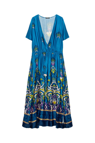 Robe longue - Bleu