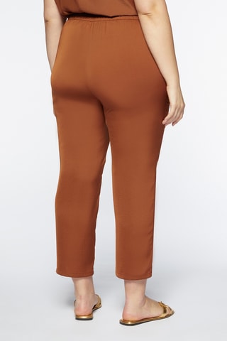 Pantalon droit 7/8 taille haute - Camel - Beige