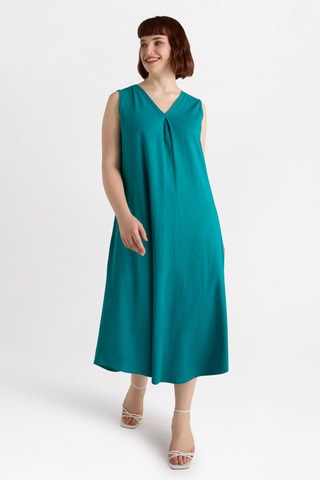 Robe midi - Bleu