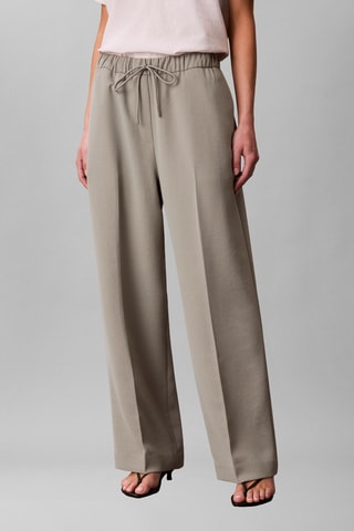 Pantalon relaxed taille haute - Gris
