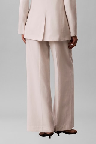 Pantalon relaxed taille haute - Ecru
