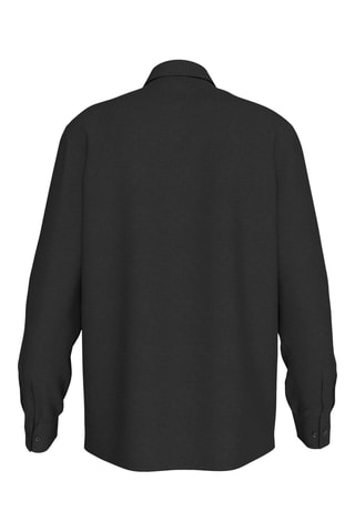 Chemise regular en lin - Noir