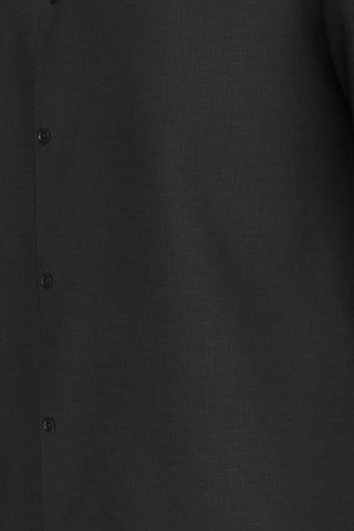 Chemise regular en lin - Noir