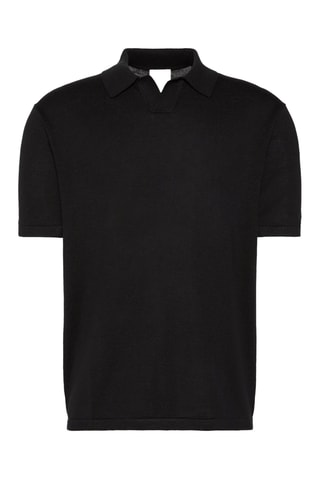 Polo en lin - Noir
