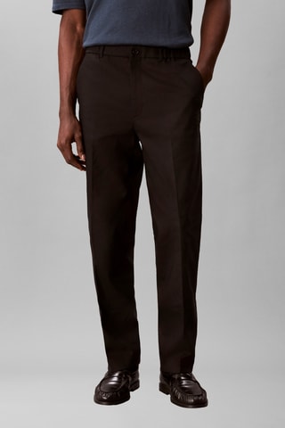 Pantalon tapered en lin - Noir