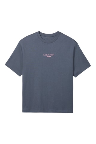 T-shirt relaxed - Bleu-gris