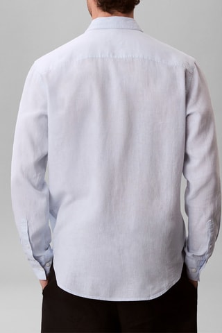 Chemise regular en lin - Bleu clair