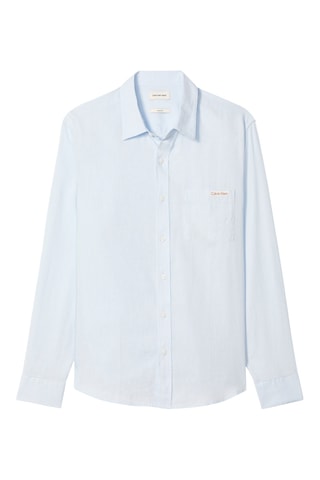 Chemise regular en lin - Bleu clair