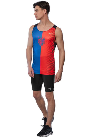 Débardeur de running - Rouge et Ciel