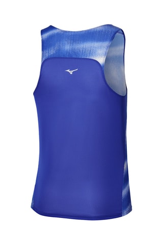 Débardeur de running tie and dye - Blanc et bleu électrique