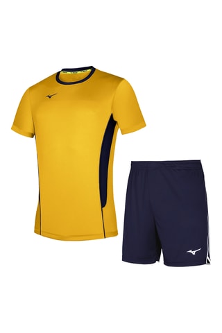 T-shirt de volleyball - Jaune et bleu marine 