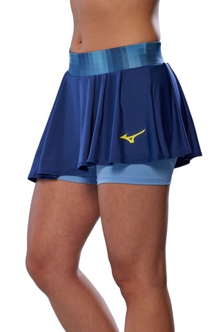Jupe asymétrique d’entrainement - Bleu marine et bleu cobalt