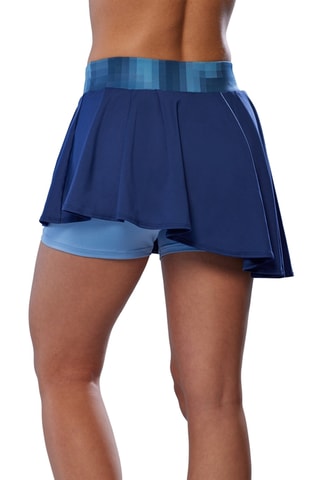 Jupe asymétrique d’entrainement - Bleu marine et bleu cobalt