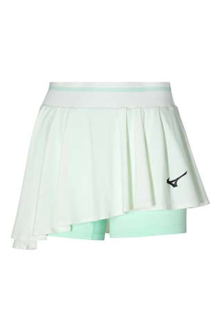 Jupe asymétrique d’entrainement - Blanc et vert d’eau