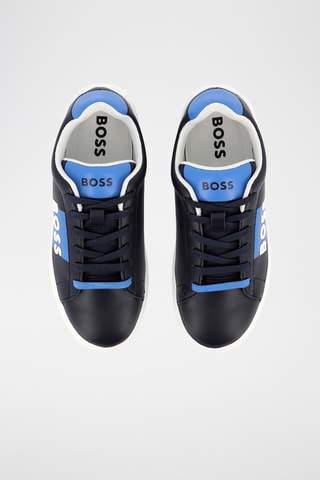 Baskets en cuir - Ciel et noir - Boss