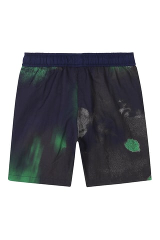 Short de bain - Noir et vert - Hugo