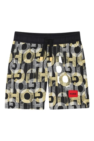Short de bain - Noir et jaune - Hugo