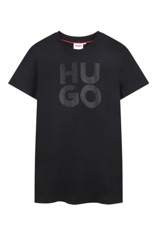 Robe t-shirt en coton biologique - Noir et anthracite - Hugo