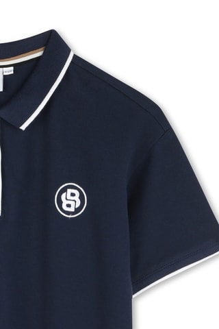 Robe polo - Bleu nuit et blanc - Boss