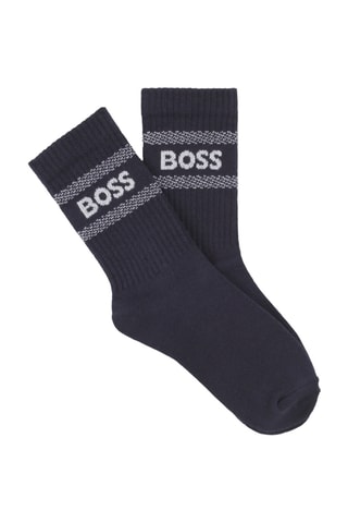 2 paires de chaussettes - Blanc et bleu marine - Boss