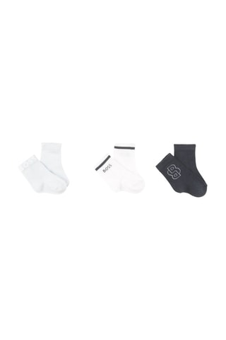 3 paires de chaussettes - Ciel, blanc et noir - Boss