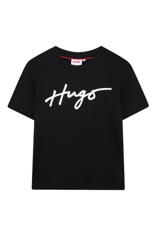 T-shirt en coton biologique - Noir - Hugo