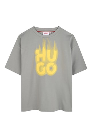 T-shirt en coton biologique - Gris - Hugo