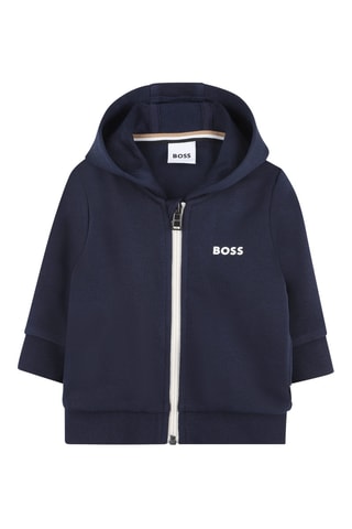 Sweat à capuche - Bleu marine - Boss