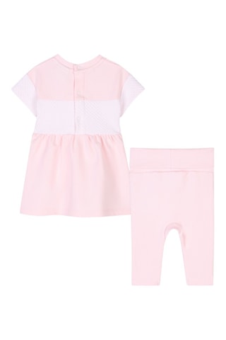 Robe et legging en coton biologique - Rose et rose poudré - Boss