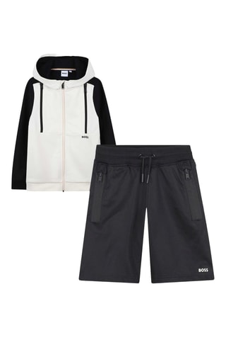Sweat à capuche et short - Noir - Boss