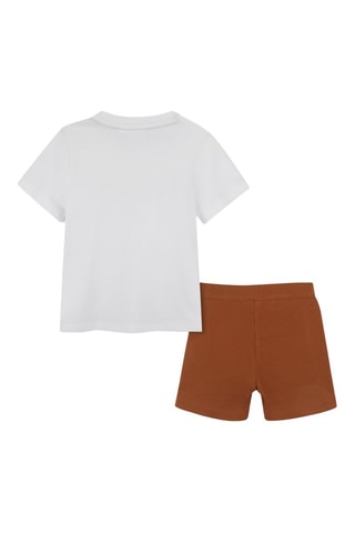 Camiseta y bermudas - Blanco y camel - Boss