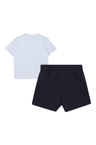 T-shirt et short en coton biologique - Ciel - Boss